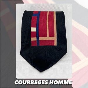 EUC Vintage Courreges Homme Linear Pattern Tie